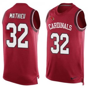 Nike Arizona Cardinals #32 Tyrann Mathieu Red Team Color Men\'s Stitched NFL Limited Tank Top Jersey