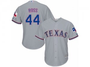 Mens Majestic Texas Rangers #44 Tyson Ross Replica Grey Road Cool Base MLB Jersey