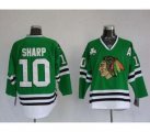 nhl chicago blackhawks #10 sharp green