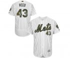 Men's Majestic New York Mets #43 Addison Reed Authentic White 2016 Memorial Day Fashion Flex Base MLB Jersey