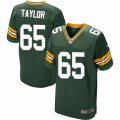 Mens Nike Green Bay Packers #65 Lane Taylor Elite Green Team Color NFL Jersey