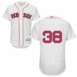 Men\'s Majestic Boston Red Sox #38 Rusney Castillo White Flexbase Authentic Collection MLB Jersey