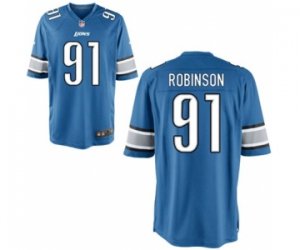 Men\'s Nike Detroit Lions #91 A\'Shawn Robinson Game Light Blue Team Color NFL Jersey