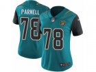 Women Nike Jacksonville Jaguars #78 Jermey Parnell Vapor Untouchable Limited Teal Green Team Color NFL Jersey