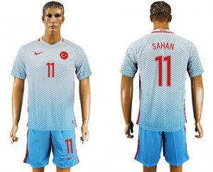 Turkey #11 Sahan Away Soccer Country Jersey