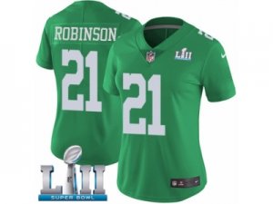 Women Nike Philadelphia Eagles #21 Patrick Robinson Limited Green Rush Vapor Untouchable Super Bowl LII NFL Jersey