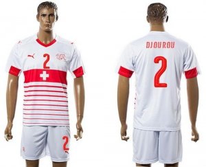 Switzerland #2 Djourou Away Soccer Country Jersey