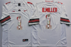 Ohio State Buckeyes 1 B.Miller White New Portrait Number College Jersey