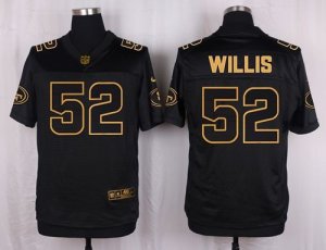 Nike San Francisco 49ers #52 Patrick Willis Black Pro Line Gold Collection Jersey(Elite)
