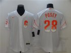 Giants #28 Buster Posey White Nike 2021 City Connect Cool Base Jersey