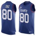 Nike New York Giants #80 Victor Cruz Royal Blue Team Color Men Stitched NFL Limited Tank Top Jersey