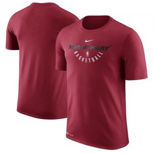 Miami Heat Red Nike Practice Performance T-Shirt