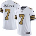 Mens Nike New Orleans Saints #7 Morten Andersen Limited White Rush NFL Jersey