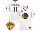 Mens Adidas Golden State Warriors #11 Klay Thompson Swingman White 2017 Chinese New Year 2017 The Finals Patch NBA Jersey