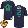 Men's Adidas Cleveland Cavaliers #2 Kyrie Irving Swingman Navy Blue 2014 All Star 2016 The Finals Patch NBA Jersey