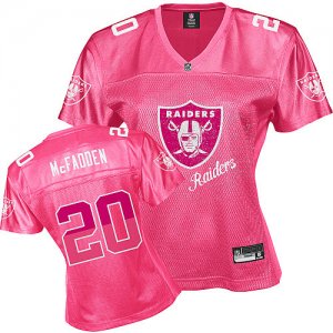 women nfl oakland raiders #20 mcfadden red[2011 fem fan]