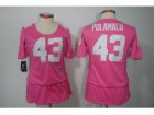 Nike Womens Pittsburgh Steelers #43 Polamalu pink Jerseys(breast Cancer Awareness)