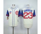 mlb jerseys chicago cubs #23 sandberg white[2015 new]