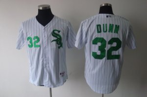 mlb Chicago White Sox #32 Adam Dunn white[green strip]