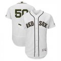 Red Sox #50 Mookie Betts White 2018 Memorial Day Flexbase Jersey