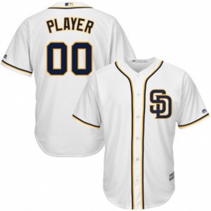 Youth Majestic San Diego Padres Customized Replica White Home Cool Base MLB Jersey