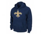 New Orleans Sains Logo Pullover Hoodie D.Blue