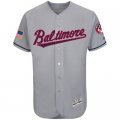 Mens Baltimore Orioles Blank Grey Stitched 2016 Fashion Stars & Stripes Flex Base Baseball Jersey