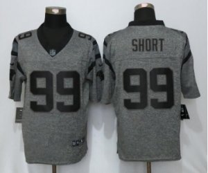 Men Nike Carolina Panthers #99 Kawann Short Gray Stitched Gridiron Gray Limited Jersey