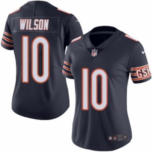 Women\'s Nike Chicago Bears #10 Marquess Wilson Limited Navy Blue Rush NFL Jersey