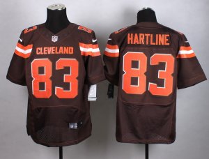 Nike Cleveland Browns #83 Brian Hartline Brown jerseys(Elite)