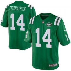 Nike New York Jets #14 Ryan Fitzpatrick Green Men Rush jerseys(Elite)