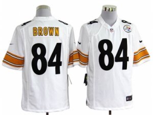 Nike nfl pittsburgh steelers #84 brown white Game Jerseys