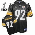 Pittsburgh Steelers #92 James Harrison 2011 Super Bowl XLV black