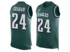 Men Nike Philadelphia Eagles #24 Corey Graham Limited Midnight Green Player Name & Number Tank Top NFL Jersey