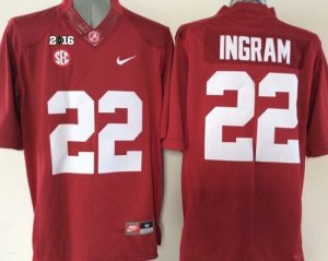 NCAA Alabama Crimson Tide #22 Mark Ingram Red 2016 College Football Playoff National Championship Jersey