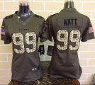Women Nike Houston Texans #99 J.J. Watt Green Salute to Service Jerseys