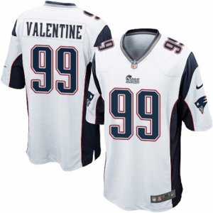 Mens Nike New England Patriots #99 Vincent Valentine Game White NFL Jersey