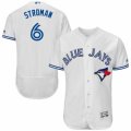 Mens Majestic Toronto Blue Jays #6 Marcus Stroman White Flexbase Authentic Collection MLB Jersey
