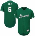 Men's Majestic Atlanta Braves #6 Bobby Cox Green Celtic Flexbase Authentic Collection MLB Jersey