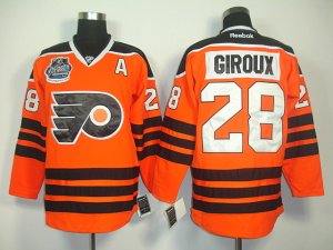 nhl philadelphia flyers #28 giroux orange[2011 new][white number&winter classic]