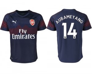 2018-19 Arsenal 14 AUBAMEYANG Away Thailand Soccer Jersey