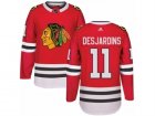 Mens Adidas Chicago Blackhawks #11 Andrew Desjardins Authentic Red Home NHL Jersey