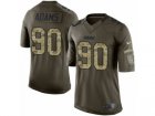Mens Nike Green Bay Packers #90 Montravius Adams Limited Green Salute to Service NFL Jersey