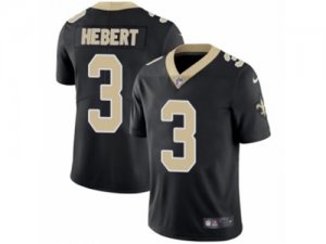 Mens Nike New Orleans Saints #3 Bobby Hebert Vapor Untouchable Limited Black Team Color NFL Jersey