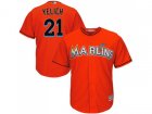 Youth Miami Marlins #21 Christian Yelich Orange Cool Base Stitched MLB Jersey