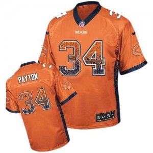 Nike Chicago Bears #34 Walter Payton Orange Jersey(Elite Drift Fashion)