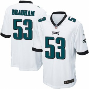 Mens Nike Philadelphia Eagles #53 Nigel Bradham Game White NFL Jersey