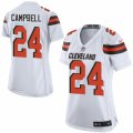 Women's Nike Cleveland Browns #24 Ibraheim Campbell Limited White NFL Jersey