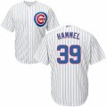 Men's Majestic Chicago Cubs #39 Jason Hammel Replica White Home Cool Base MLB Jersey