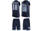 Nike Tennessee Titans #18 Rishard Matthews Limited Navy Blue Tank Top Suit NFL Jersey